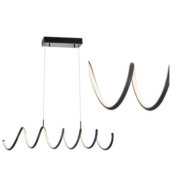 Ali 31" Dimmable Adjustable Integrated LED Metal Linear Pendant - JONATHAN Y